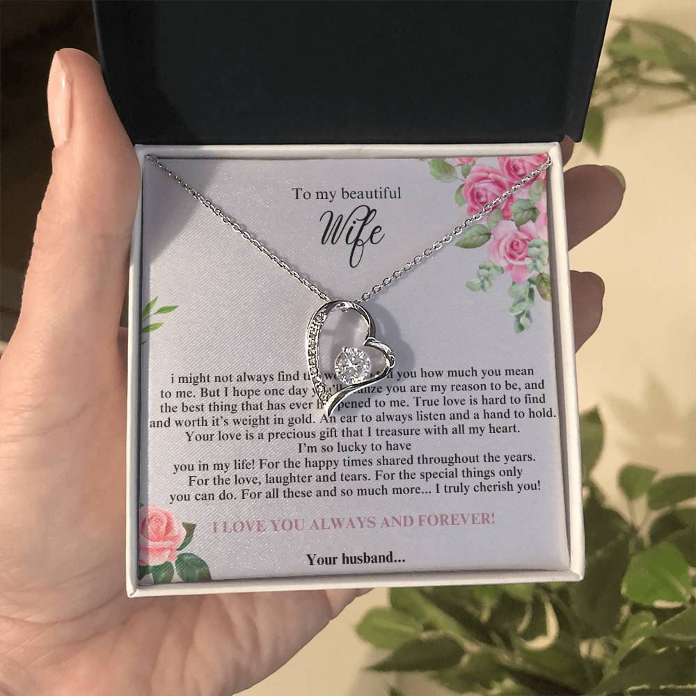 To My Beautiful Wife #4 with (Forever Love Necklace) - Glo Shop