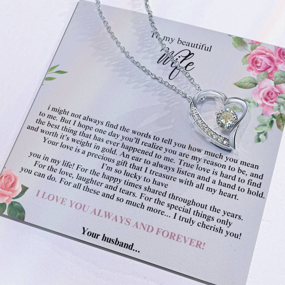 To My Beautiful Wife #4 with (Forever Love Necklace) - Glo Shop