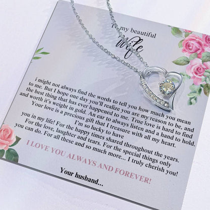 To My Beautiful Wife #4 with (Forever Love Necklace) - Glo Shop