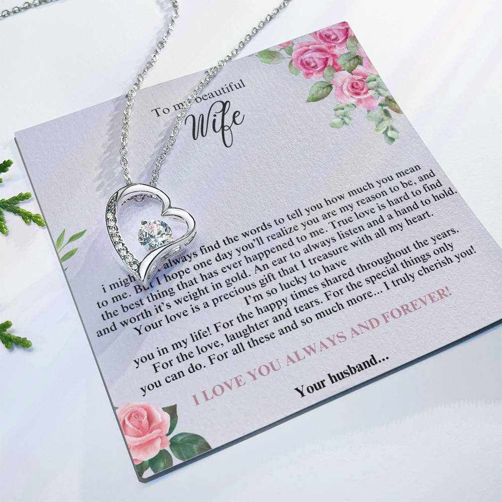 To My Beautiful Wife #4 with (Forever Love Necklace) - Glo Shop