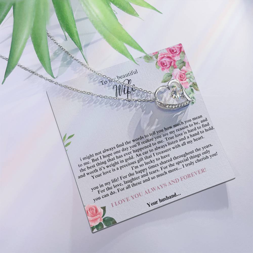 To My Beautiful Wife #4 with (Forever Love Necklace) - Glo Shop