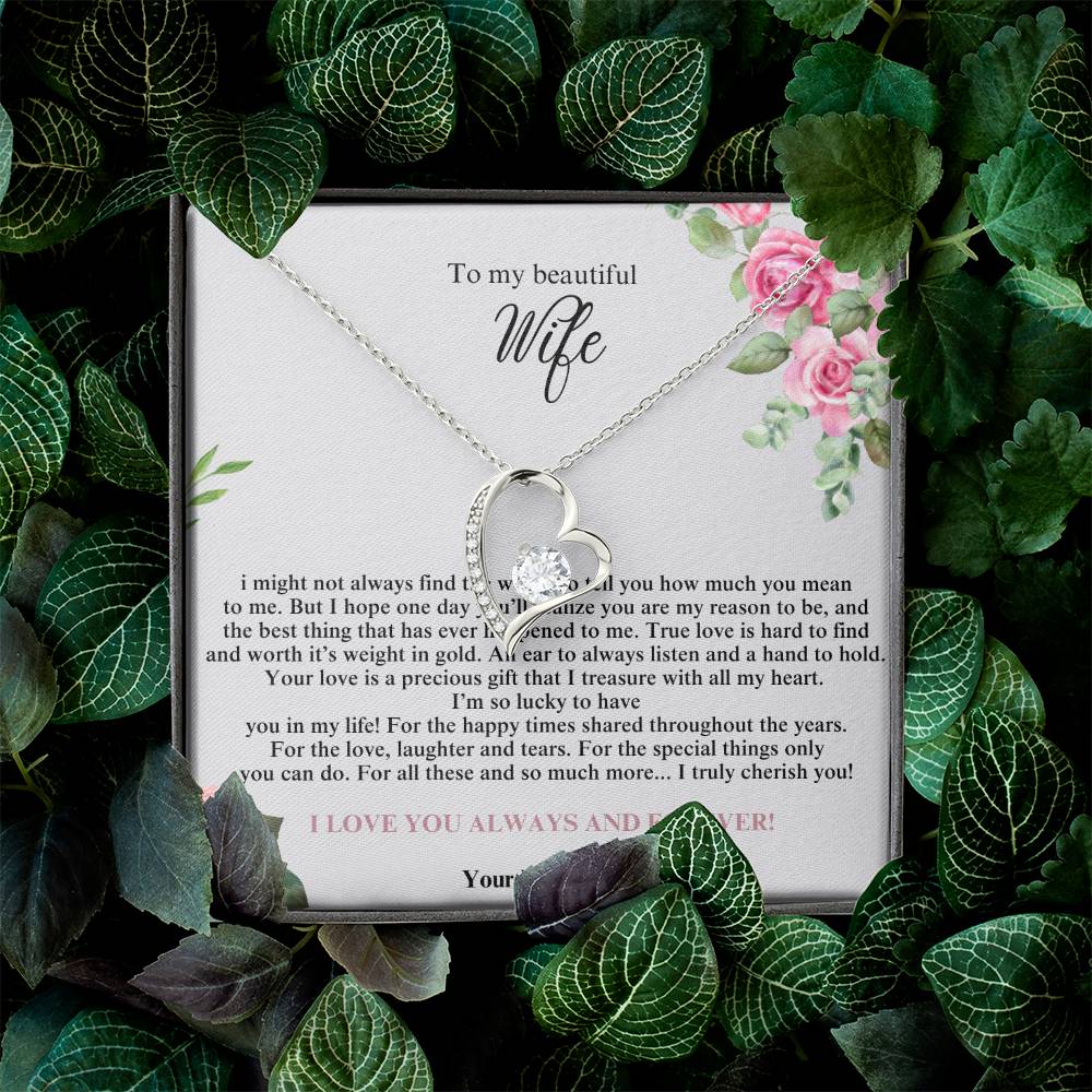To My Beautiful Wife #4 with (Forever Love Necklace) - Glo Shop