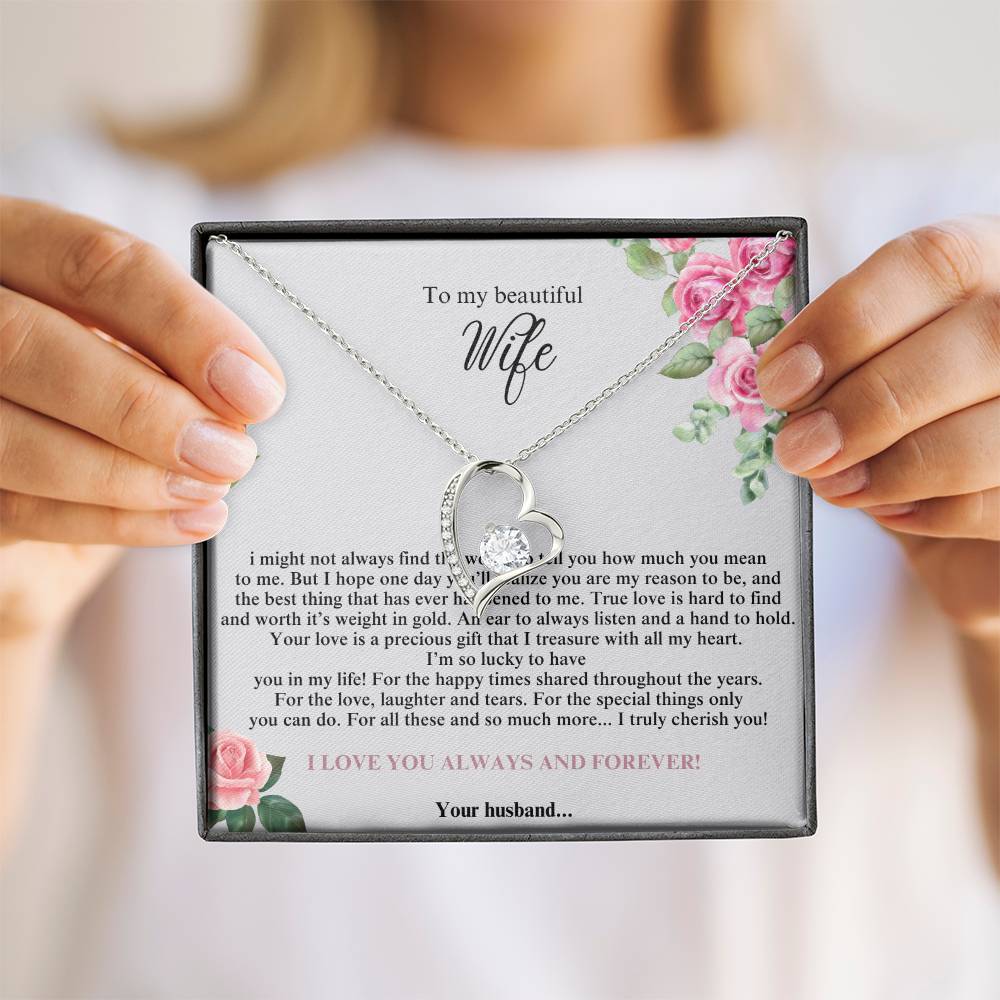 To My Beautiful Wife #4 with (Forever Love Necklace) - Glo Shop