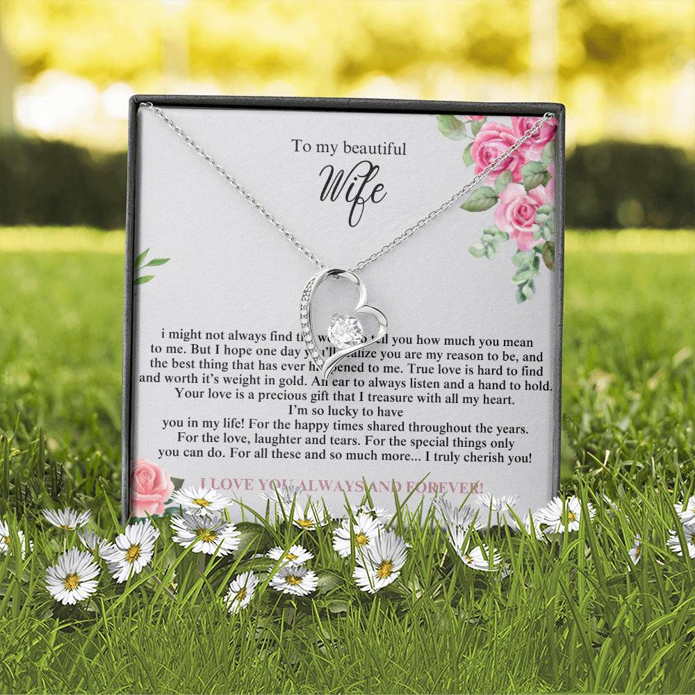 To My Beautiful Wife #4 with (Forever Love Necklace) - Glo Shop