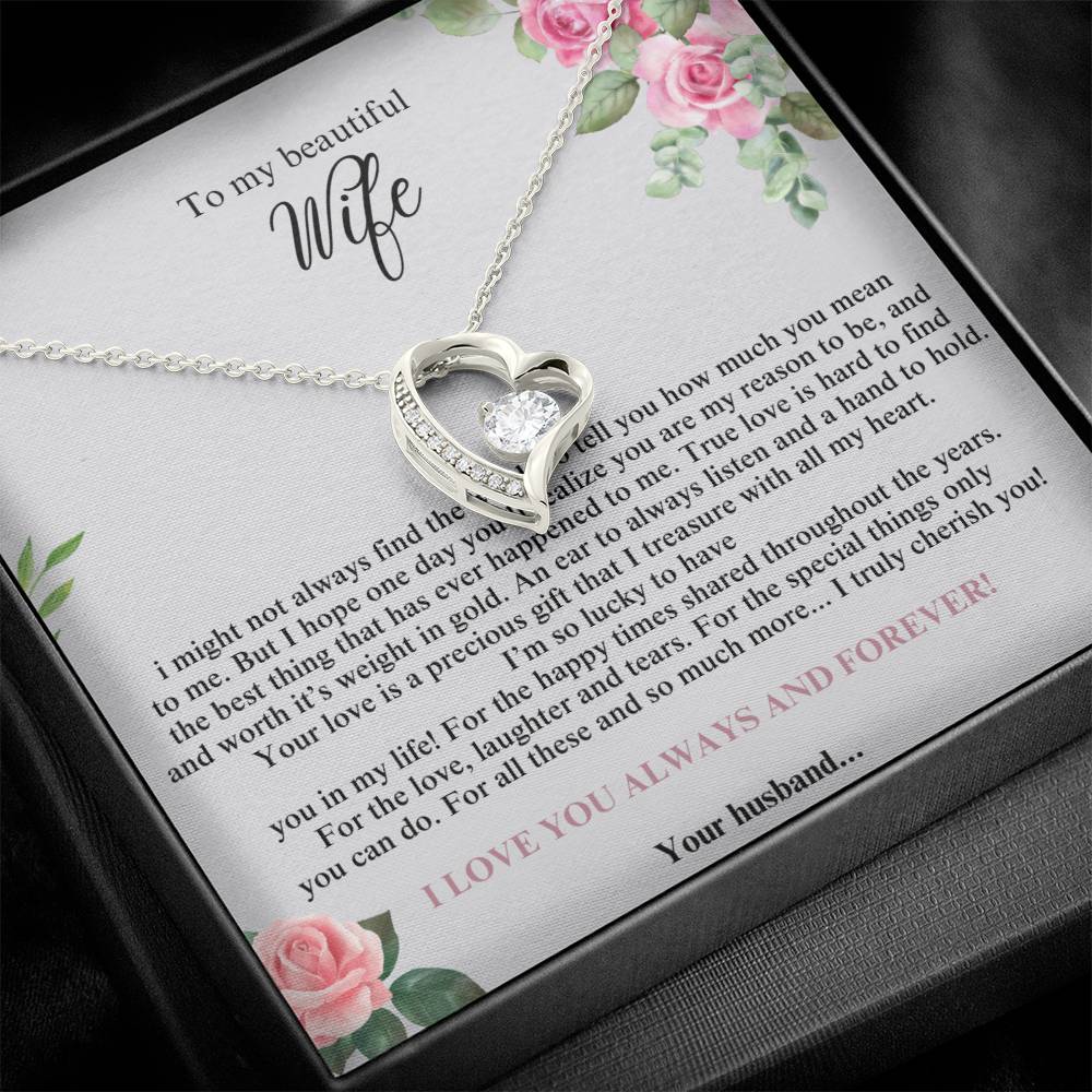 To My Beautiful Wife #4 with (Forever Love Necklace) - Glo Shop