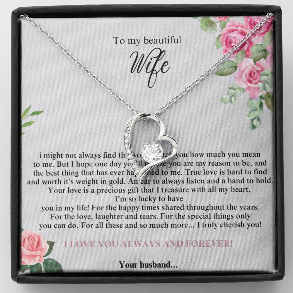 To My Beautiful Wife #4 with (Forever Love Necklace) - Glo Shop