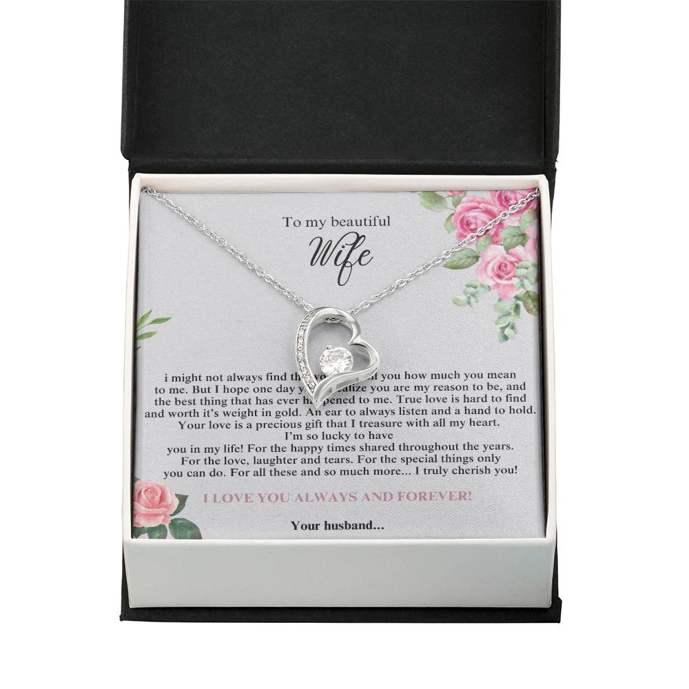 To My Beautiful Wife #4 with (Forever Love Necklace) - Glo Shop