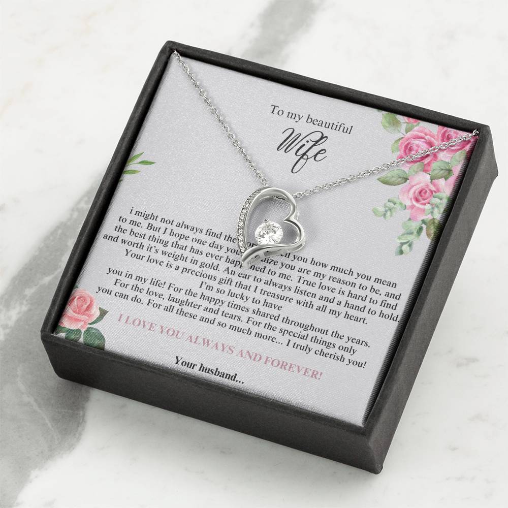 To My Beautiful Wife #4 with (Forever Love Necklace) - Glo Shop