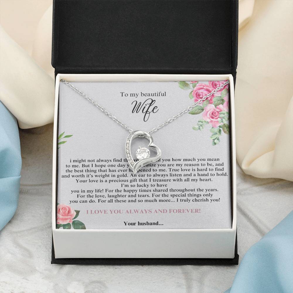 To My Beautiful Wife #4 with (Forever Love Necklace) - Glo Shop