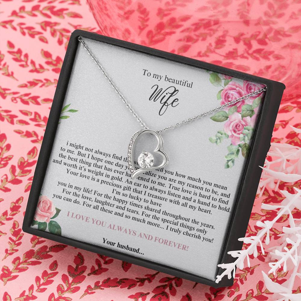 To My Beautiful Wife #4 with (Forever Love Necklace) - Glo Shop