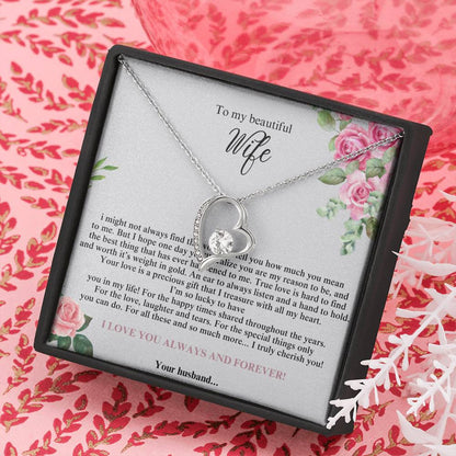 To My Beautiful Wife #4 with (Forever Love Necklace) - Glo Shop