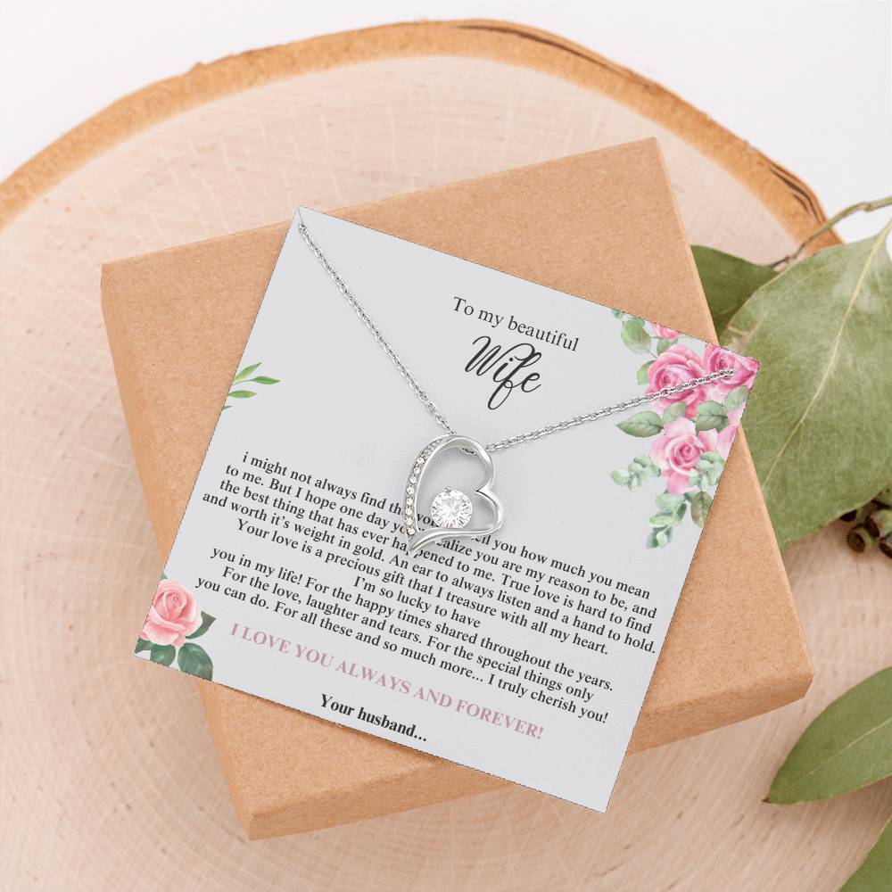 To My Beautiful Wife #4 with (Forever Love Necklace) - Glo Shop