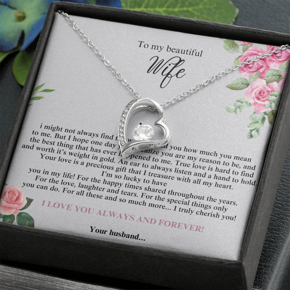 To My Beautiful Wife #4 with (Forever Love Necklace) - Glo Shop