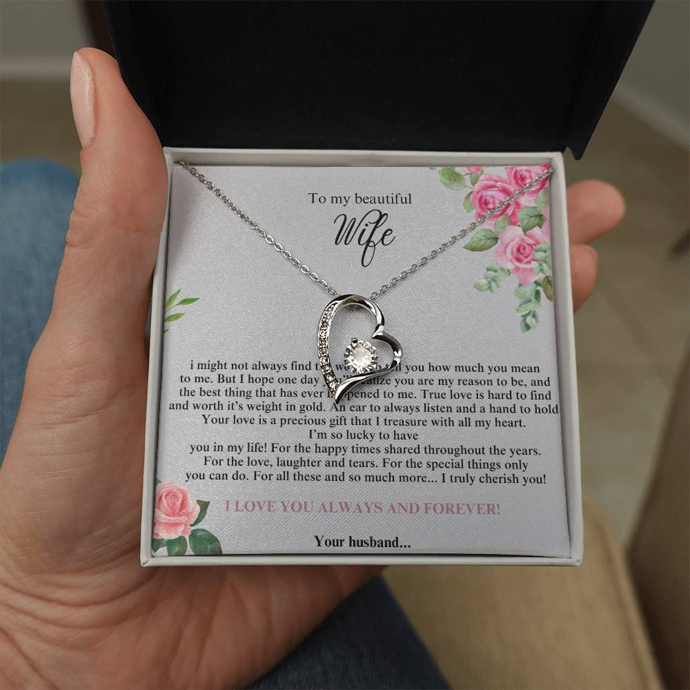 To My Beautiful Wife #4 with (Forever Love Necklace) - Glo Shop