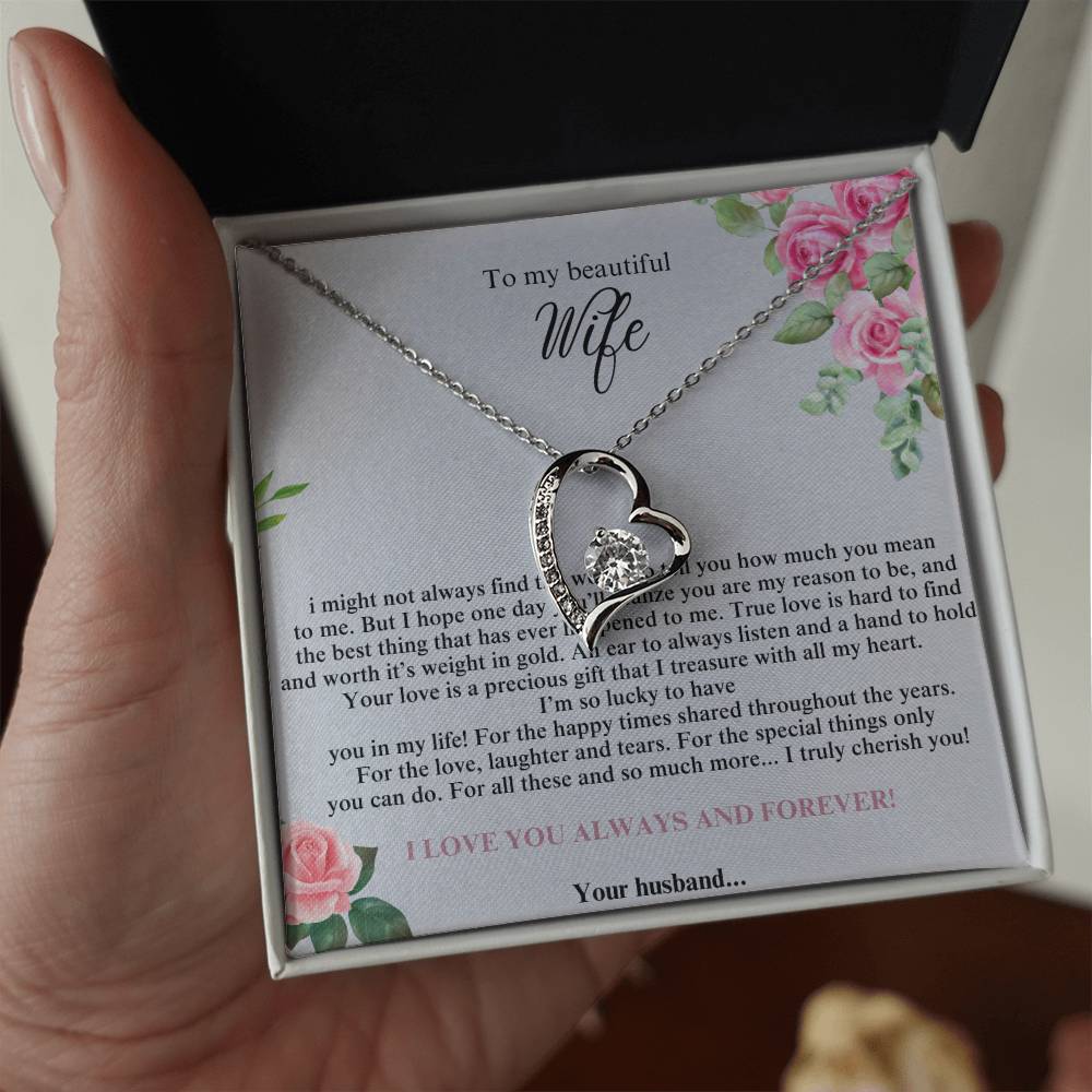 To My Beautiful Wife #4 with (Forever Love Necklace) - Glo Shop