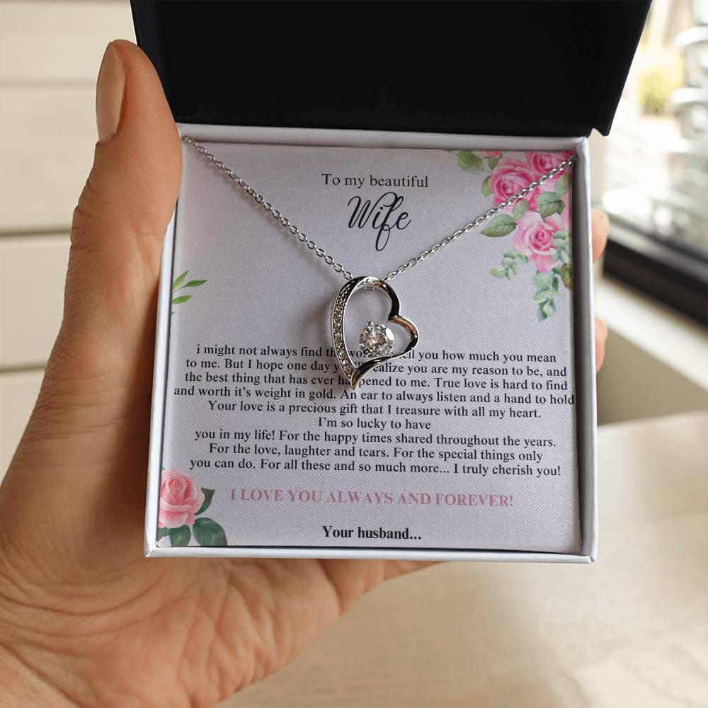To My Beautiful Wife #4 with (Forever Love Necklace) - Glo Shop