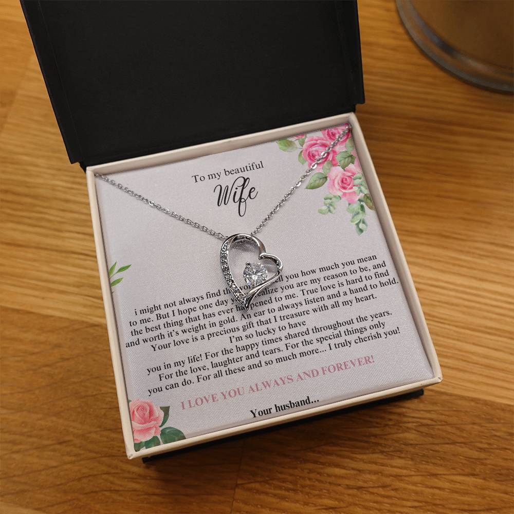To My Beautiful Wife #4 with (Forever Love Necklace) - Glo Shop