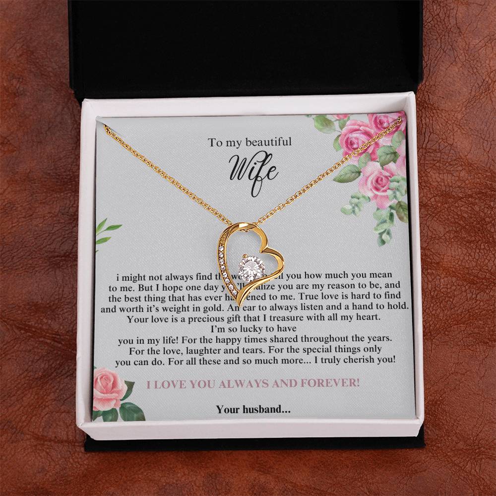 To My Beautiful Wife #4 with (Forever Love Necklace) - Glo Shop