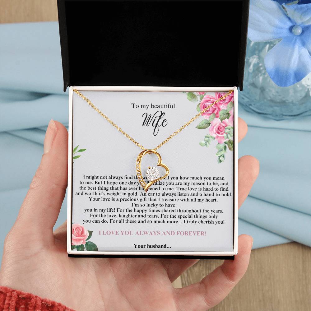 To My Beautiful Wife #4 with (Forever Love Necklace) - Glo Shop
