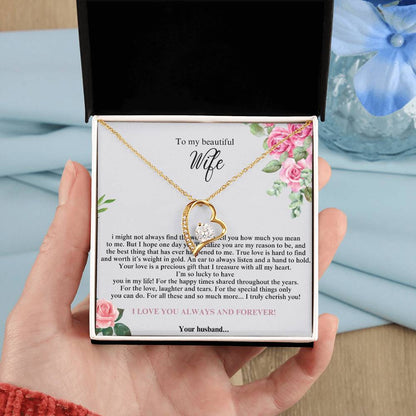 To My Beautiful Wife #4 with (Forever Love Necklace) - Glo Shop