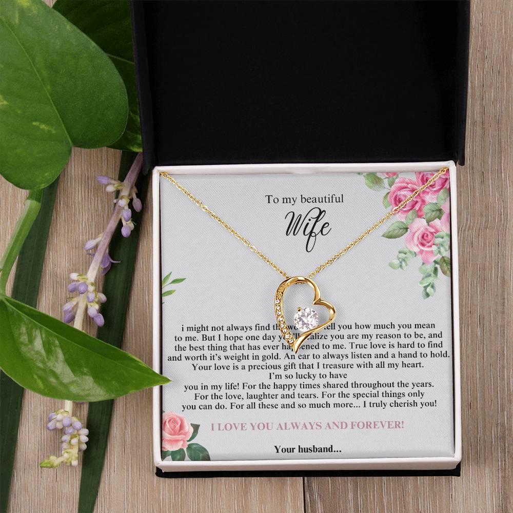 To My Beautiful Wife #4 with (Forever Love Necklace) - Glo Shop