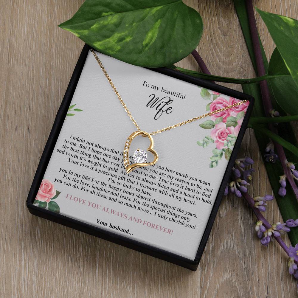 To My Beautiful Wife #4 with (Forever Love Necklace) - Glo Shop