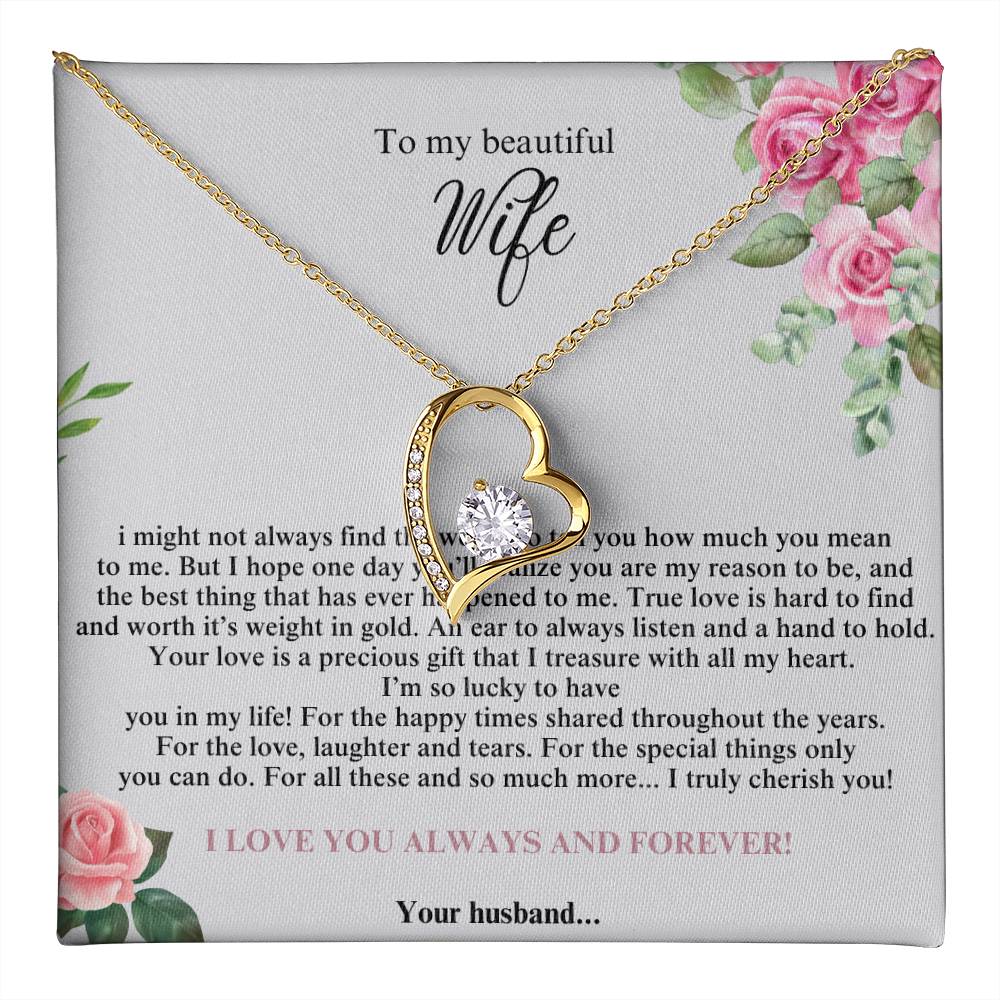 To My Beautiful Wife #4 with (Forever Love Necklace) - Glo Shop