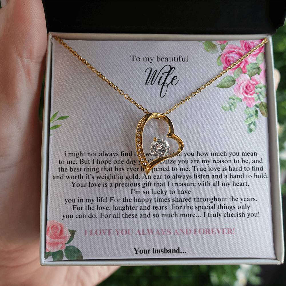 To My Beautiful Wife #4 with (Forever Love Necklace) - Glo Shop