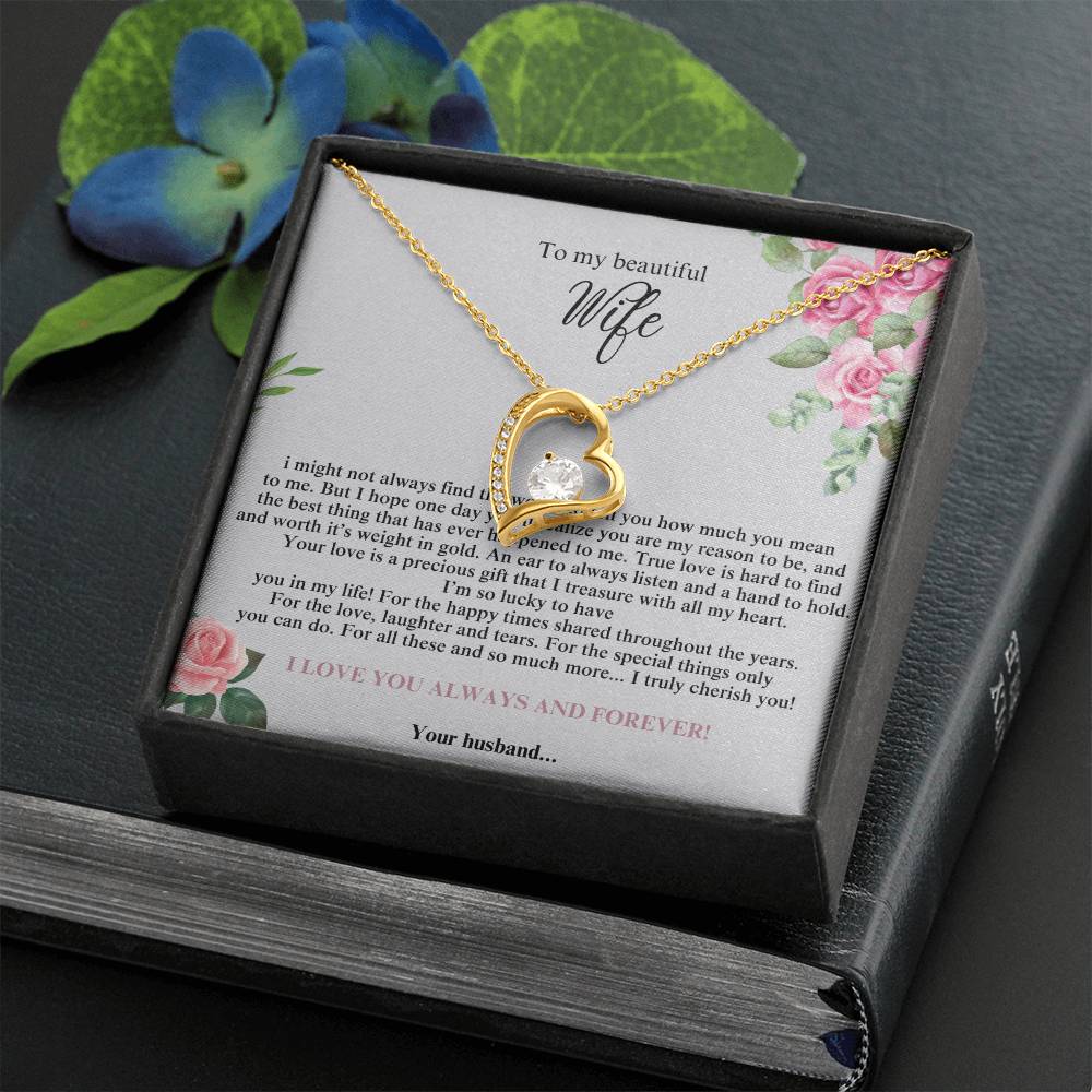 To My Beautiful Wife #4 with (Forever Love Necklace) - Glo Shop