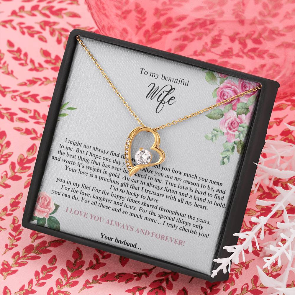 To My Beautiful Wife #4 with (Forever Love Necklace) - Glo Shop