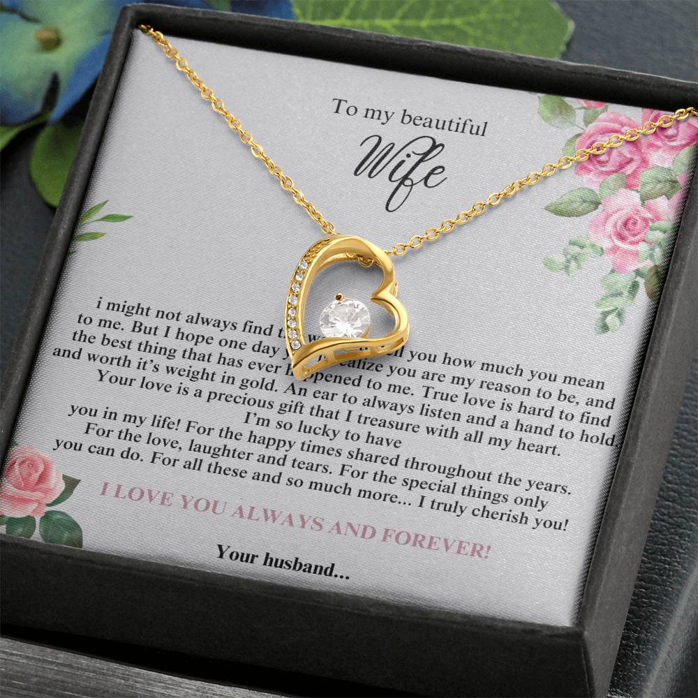 To My Beautiful Wife #4 with (Forever Love Necklace) - Glo Shop