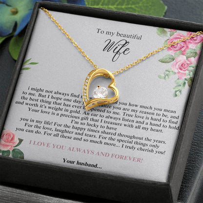 To My Beautiful Wife #4 with (Forever Love Necklace) - Glo Shop