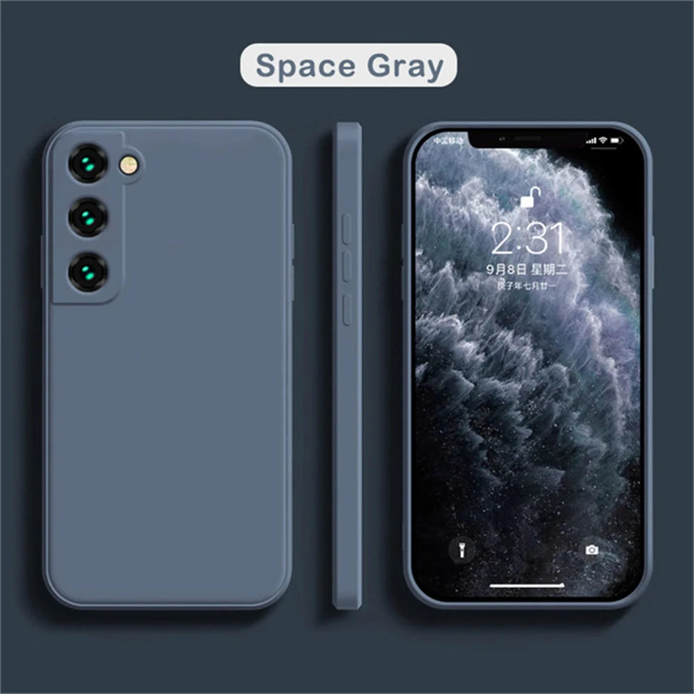 luxury Liquid Silicone Case for Samsung S24 Galaxy S20 S21 S22 S23 FE Plus Note10 20 A52 A31 A41 A71 A51 A72 A70 A50 - Glo Shop