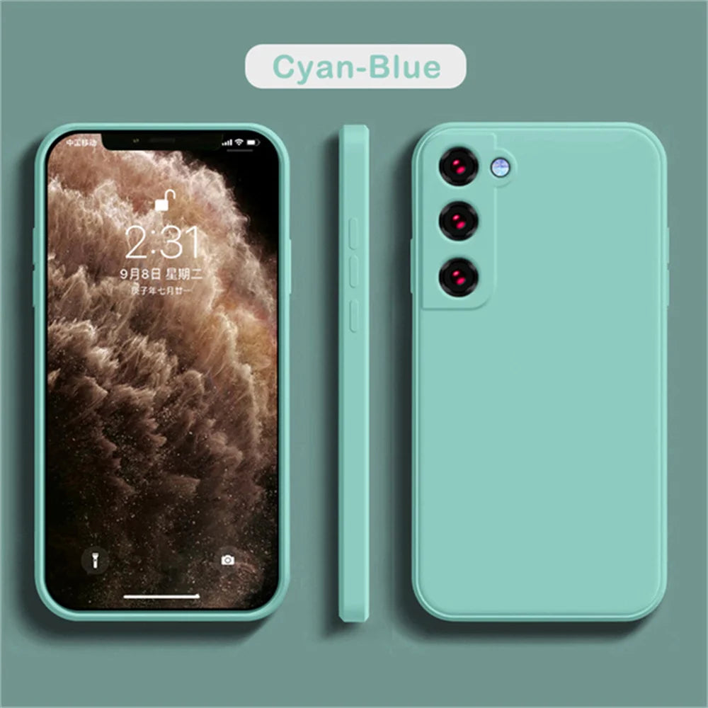 luxury Liquid Silicone Case for Samsung S24 Galaxy S20 S21 S22 S23 FE Plus Note10 20 A52 A31 A41 A71 A51 A72 A70 A50 - Glo Shop