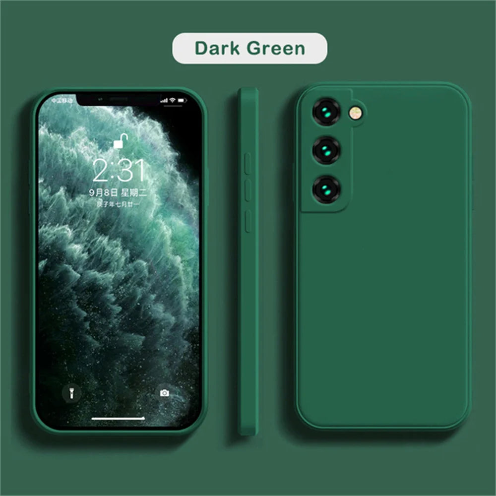 luxury Liquid Silicone Case for Samsung S24 Galaxy S20 S21 S22 S23 FE Plus Note10 20 A52 A31 A41 A71 A51 A72 A70 A50 - Glo Shop