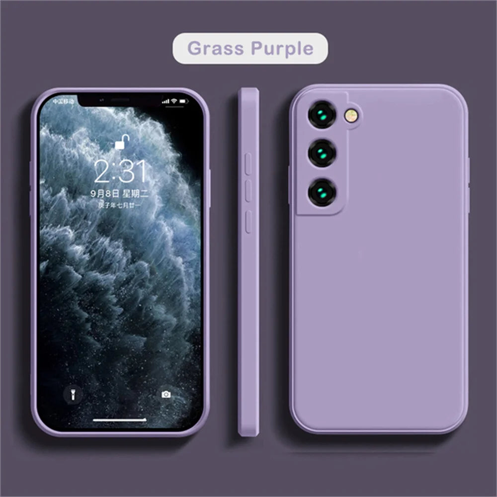 luxury Liquid Silicone Case for Samsung S24 Galaxy S20 S21 S22 S23 FE Plus Note10 20 A52 A31 A41 A71 A51 A72 A70 A50 - Glo Shop