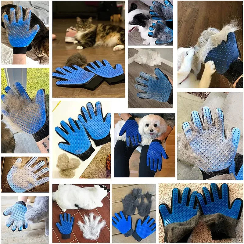Pet Glove for Dog Cat Grooming Glove Cat Hair Deshedding Brush Pet Bath Hair Remover Clean Massage Brush Dogs Grooming Supplies - Glo Shop