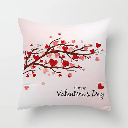 Valentines Day Decoration Pillowcase Sofa Cushion Case Bed Pillow Cover Home Decor Car Cushion Cover Kiss Throw Pillow Case 45cm