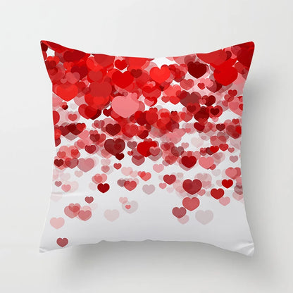 Valentines Day Decoration Pillowcase Sofa Cushion Case Bed Pillow Cover Home Decor Car Cushion Cover Kiss Throw Pillow Case 45cm