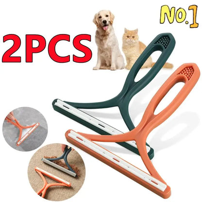 2/1PC Silicone Double Sided Pet Hair Remover Lint Remover Clean Tool Shaver Sweater Cleaner Fabric Shaver Scraper Clothes Carpet - Glo Shop