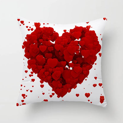 Valentines Day Decoration Pillowcase Sofa Cushion Case Bed Pillow Cover Home Decor Car Cushion Cover Kiss Throw Pillow Case 45cm